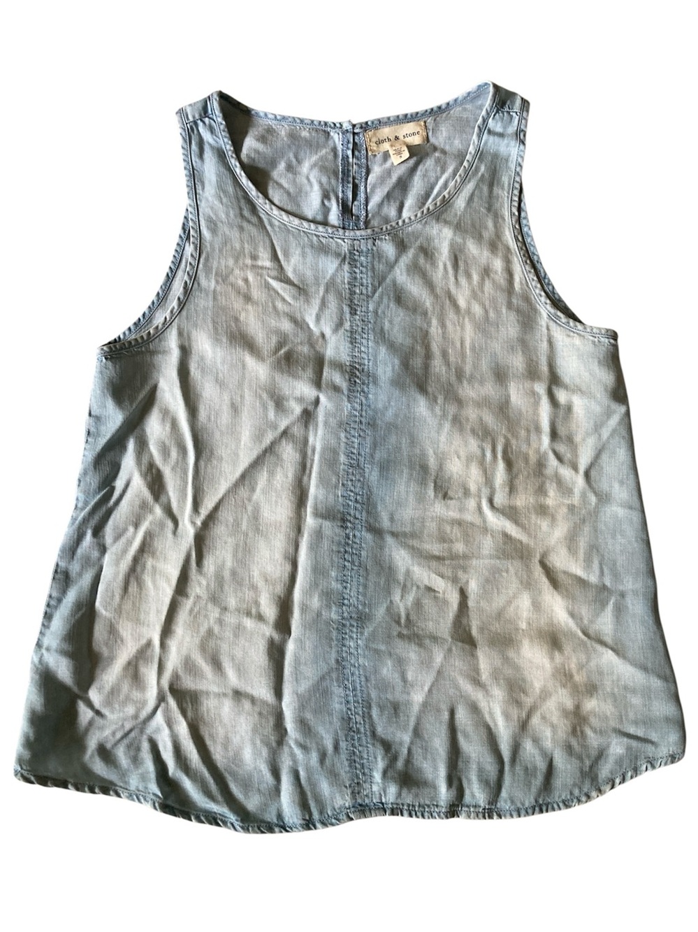 Cloth & Stone Blue Chambray Tunic Top Sz S